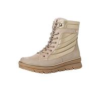Jana Women’s Winter Lace-Up Ankle Boots Lined Platform Wide H Extra Width, Beige, 8 UK
