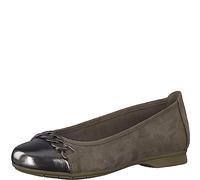 Jana Women’s Ballerinas with Toe Cap Vegan, Stone, 6 UK Grey