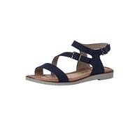 Jana Women's 8-28177-20 Multi-Width Comfortable Flat Classic Everyday Shoes Business Sandal, Navy, 7.5 UK