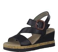 Jana Women's 8-28370-42 Wedge Sandal, Black 1, 3.5 UK