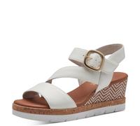 Jana Women's 8-28370-42 Wedge Sandal, White, 6.5 UK