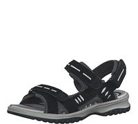 Jana Women's 8-28766-20 Multi-Width Comfortable Shoe Fashionable Leisure Tracking Sandal, Black, 7.5 UK
