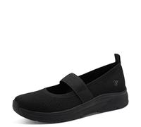 Jana Women's Ballerina Strap Vegan 8-22183-46 Ballet Flats, Black, 42 EU