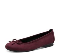 Jana Women's Ballet Flats with Bow Vegan Bordeaux 37
