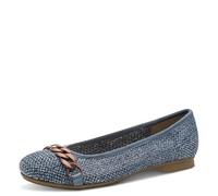 Jana Women's Damen Ballerinas mit Zehenkappe Vegan Ballet Flat, Denim, 6.5 UK