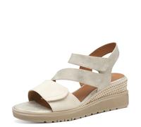 Jana Women's Damen Keilsandale Vegan Wedge Sandal, Beige/Gold, 7.5 UK