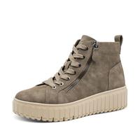 Jana Women's Damen Lace Boot Flat Vegan Fashion, Taupe, 3.5 UK