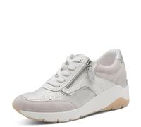 Jana Women's Damen Sneaker Low Vegan 8-23768-46, White Silver, 6.5 UK