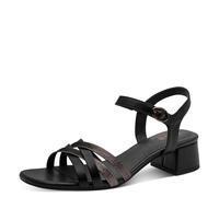 Jana Women's Heel Vegan Sandals with Heel, Black Copper, 7 UK