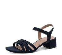 Jana Women's Heel Vegan Sandals with Heel, Navy, 38 EU