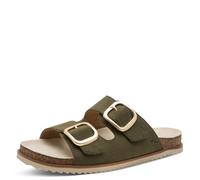 Jana Women's Mule Flat MultiAdj+Vegan Platform, Olive, 37 EU