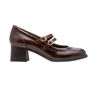 Jana Women's Pump with Strap Vegan 8-24361-47 Mocca Patent 38