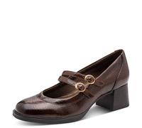 Jana Women's Pump with Strap Vegan 8-24361-47 Mocca Patent 39