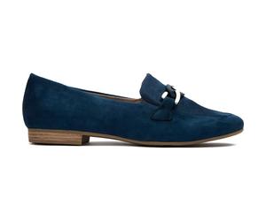 Jana Womens Saddle Loafers Shoes Blue