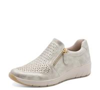 Jana Women's Slip On Vegan 8-24765-46 Trainers, Beige/Gold, 39 EU