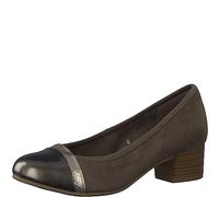 Jana Women's Softline 8-22366-41 Komfortable Mehrweite Bequemschuh Lackkappe Alltagsschuhe Business Festlich Closed-Toe Pumps, Taupe Comb, 6.5 UK