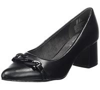 Jana Women's Softline 8-22463-41 Multi-Wide Comfortable Pointed Heel Shoe with Chain Business Pump, Black, 4.5 UK