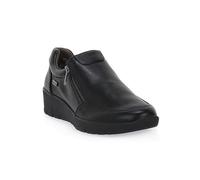 Jana Women's Softline 8-24663-41 Comfortable Wide Comfortable Shoes Sporty Everyday Shoes Leisure Slippers, Plain Black, 4 UK