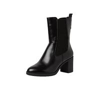 Jana Women's Softline 8-25469-41 Wide Comfortable Shoes Fashionable Slip-On Boots with Block Heel Elegant Ankle, Black, 4 UK