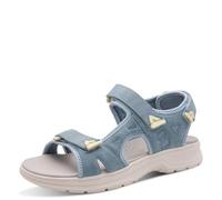 Jana Women's Softline Flat 8-28662-46 Flat Sandals, Sky/Sun, 38 EU