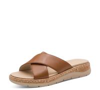 Jana Women's Softline Leather Wedge/Plat Mule 8-27701-46 Flat Sandal, Cognac, 5 UK