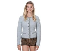 Jana Women's Traditional Cardigan Blue/Grey - Elegant & Fitted Dirndl Jacket / Traditional Wool Jacket, grey / blue, 12