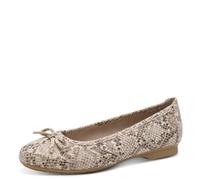 Jana Women's Vegan Ballerina 8-22164-41 Ballet Flats, Beige Snake, 41 EU