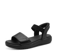 Jana Women's Wedge/Plat Sand MultiAdj+Vegan Wedge Sandals, Black, 40 EU