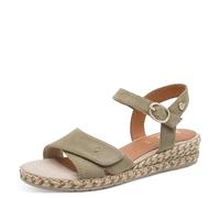 Jana Women's Wedge/Plat Sand MultiAdj+Vegan Wedge Sandals, Sage, 42 EU
