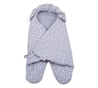 Janabebe® Blue heart Swaddling Wrap, Car Seat and Pram Blanket for Winter, Universal for infant and child car seats e.g. Maxi-Cosi, Britax, for a pushchair/stroller, buggy or baby * 0 to 11 months