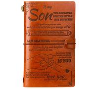 JANARARY Letters to My Son Boys Journal, Graduation Gift Leather Journal Notebook from Mom or Dad, 140 Pages Writing Journal Gifts for Son Birthday, Thanksgiving, Christmas Gifts