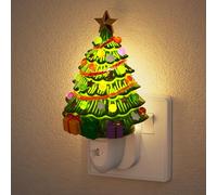 JandCase Christmas Tree Night Light: 3000k Night Light Plug in Wall, 1 Pack Decorative Christmas Tree Nightlight with On/Off Modes, Ideal for Kids Christmas Gifts