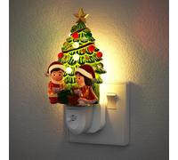 JandCase Christmas Tree Night Light: 3000k Night Light Plug in Wall, 1 Pack Decorative Christmas Tree Nightlight with On/Off Modes, Ideal for Kids Christmas Gifts