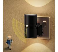 JandCase Motion Sensor Night Light Plug in Wall, Plug in Night Light, ON/Off/AUTO Lighting Mode, 3000K Warm White, Dimmable 0-100LM, Low Energy Motion Sensor Light Indoor for Hallway Bedroom Stairway