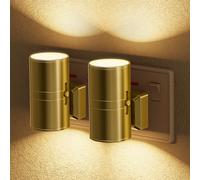JandCase Night Light, 2 Pack Night Light Plug in Wall with Dusk to Dawn Sensor, Dimmable Nightlight 0-100LM, 3000K Soft White, Plug in Night