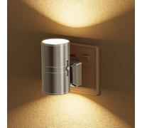 JandCase Night Light, Night Light Plug in Wall, Dusk to Dawn Sensor, Dimmable Nightlight 0-100LM, 3000K Warm White, Plug in Nightlight for Hallway, Bathroom, Bedroom, Stairs
