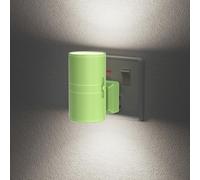 JandCase Night Light, Night Light Plug in Wall with Dusk to Dawn Sensor, Dimmable Nightlight 0-100LM, 6000K Cool White, Plug in Green Nightlight for Hallway, Bathroom, Bedroom