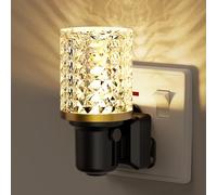 JandCase Night Light Plug in Wall, Modern Acrylic Night Light with Dusk to Dawn Sensor, 0-100LM Dimmable Nightlight, Warm White 3000K, Plug in Wall Light for Hallway, Bedroom, Bathroom