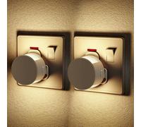 JandCase Night Light Plug in Wall, Plug in Night Light with Dusk to Dawn Light Sensor, 3000K Warm White, 3 Levels Dimmable, 1W LED Night Lights Kids for Hallway Bathroom Stairway Bedroom, 2 Pack