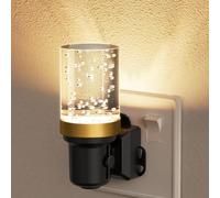 JandCase Night Light Plug in Wall, Plug in Night Light with Dusk to Dawn Sensor, 3000K Warm White, 0-100LM Brightness, 1W LED NightLight Kids Energy Saving, for Hallway Bedroom Kitchen Stair, 1 Pack