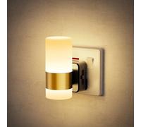 JandCase Night Light Plug in Wall with Dusk to Dawn Sensor, Night Light Kids Dimmable 0-100 LM, 3000K Warm White, Aesthetic Plug in Night Lights for Hallway Bedroom Stair, 1 Pack