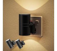 JandCase Plug in Night Light,Dusk to Dawn, Warm White 3000K, 2 Pack
