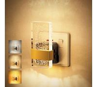 JandCase Plug in Night Light with Dusk to Dawn Sensor, Amber/3000k/5000K