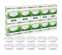 JANDEI- 10 x LED Bulb GX53 9W (4200K Neutral White). Ideal for Living Room, Kitchen, Desk, Mesilla of Noche, Room, Office. Dimensions: 74 x 28 mm. Energy Saving