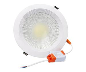 Jandei 20W 6000K Round Embedded COB Downlight LED, White