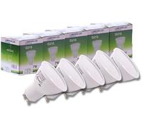 JANDEI - 7W GU10 LED Bulb, Warm White Light 3000K - Pack of 5-650 Lumens, Non-Dimmable (Equivalent to 27W Halogen) - for Indoor use - Lifespan of up to 15 Years