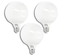 JANDEI- Pack 3 x LED Bulb Globe G120 E27 18W. Ideal for Living Rooms, Hallways, Kitchens, Bedrooms, Office. Energy Saving. (6000K Cool White)