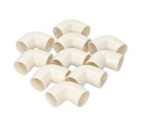 Jandei - Pack of 10 pcs Cable Pipe Fastener Attachment, Rigid White PVC, Diameter 16 mm (90 Degree Elbow)