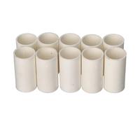 Jandei - Pack of 10 pcs Cable Pipe Fastener Attachment, Rigid White PVC, Diameter 16 mm (Rigid Sleeve)