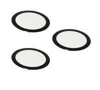 Jandei - Pack of 3 x LED Downlight 18W Round, Recessed, 1440 Lum, Interior IP20, Black Finish Frame, Hollow Cut Ø 200-Ø 205 mm, Extra Flat 13 mm, Transformer Included (Cold White 6000k)